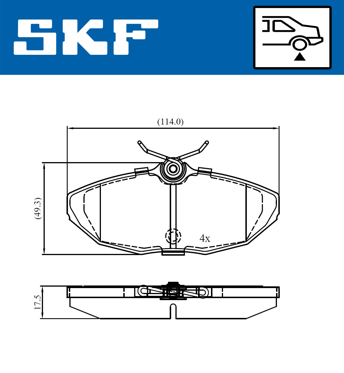 SKF VKBP 90709 Bremsbelagsatz, Scheibenbremse